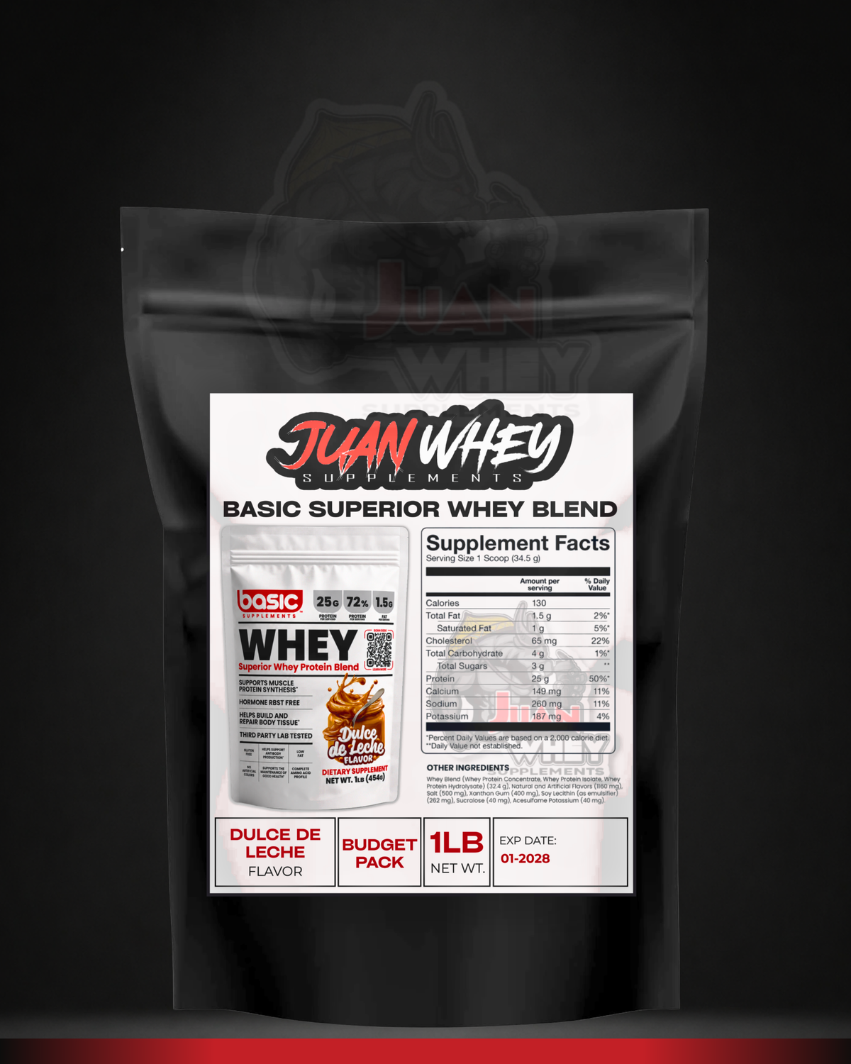 Basic Supplements Superior Whey Protein Blend 1LB | 14 Servings