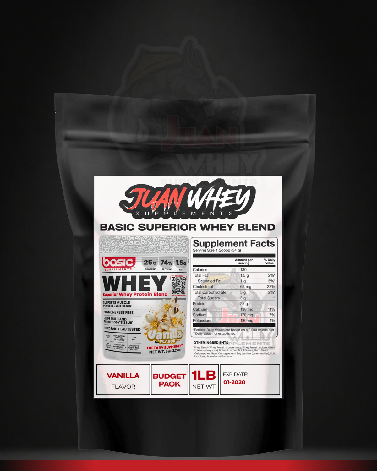 Basic Supplements Superior Whey Protein Blend 1LB | 14 Servings