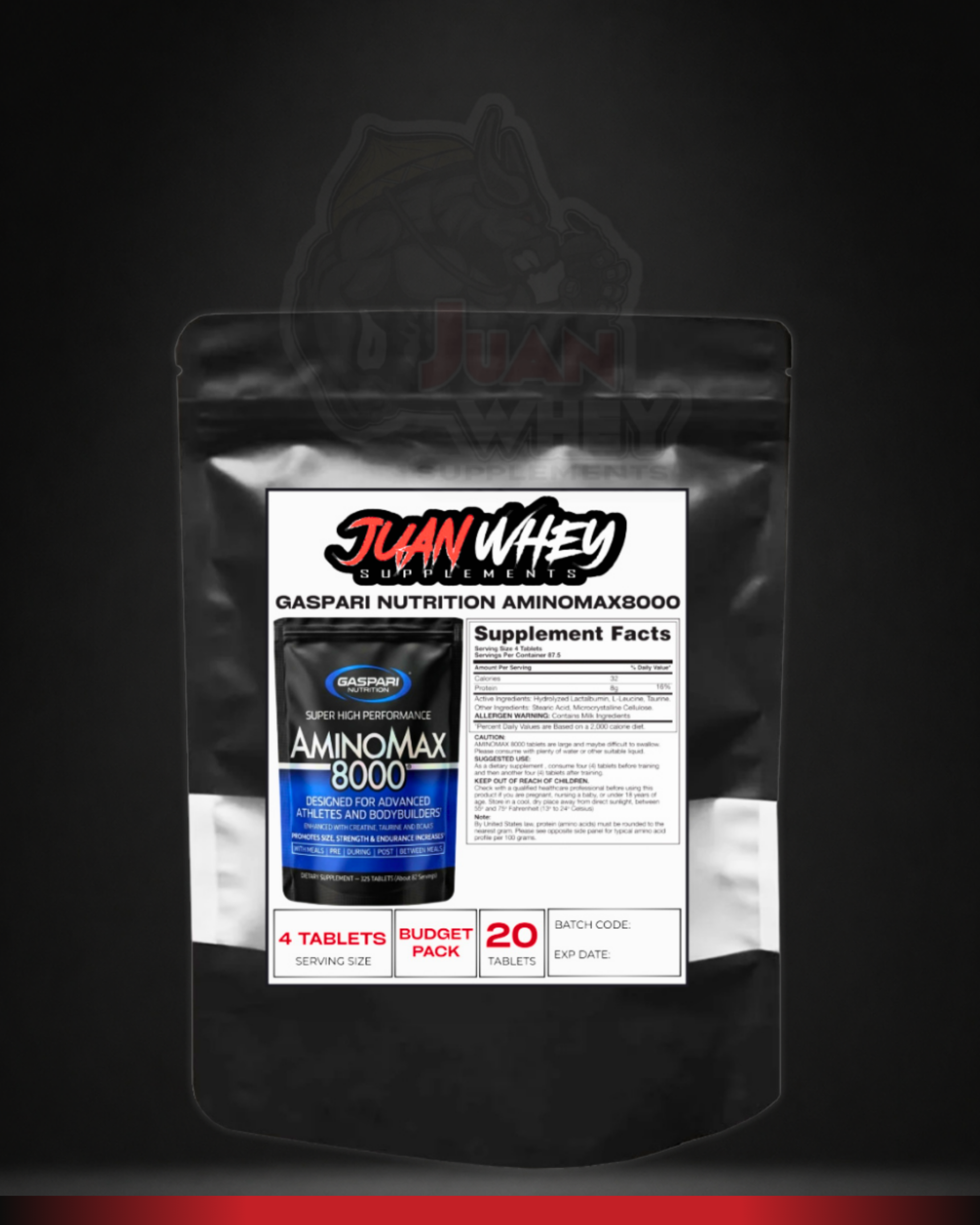 GASPARI NUTRITION AMINOMAX8000 TABLETS (BUDGET PACK)