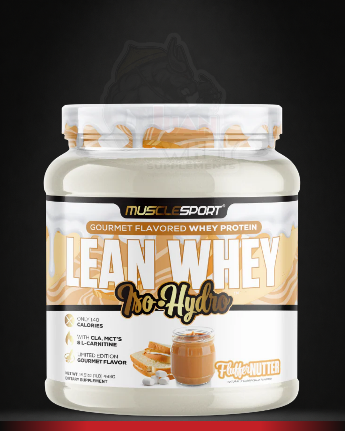 MuscleSport Lean Whey Iso Hydro 1lb sealed | 13 Servings