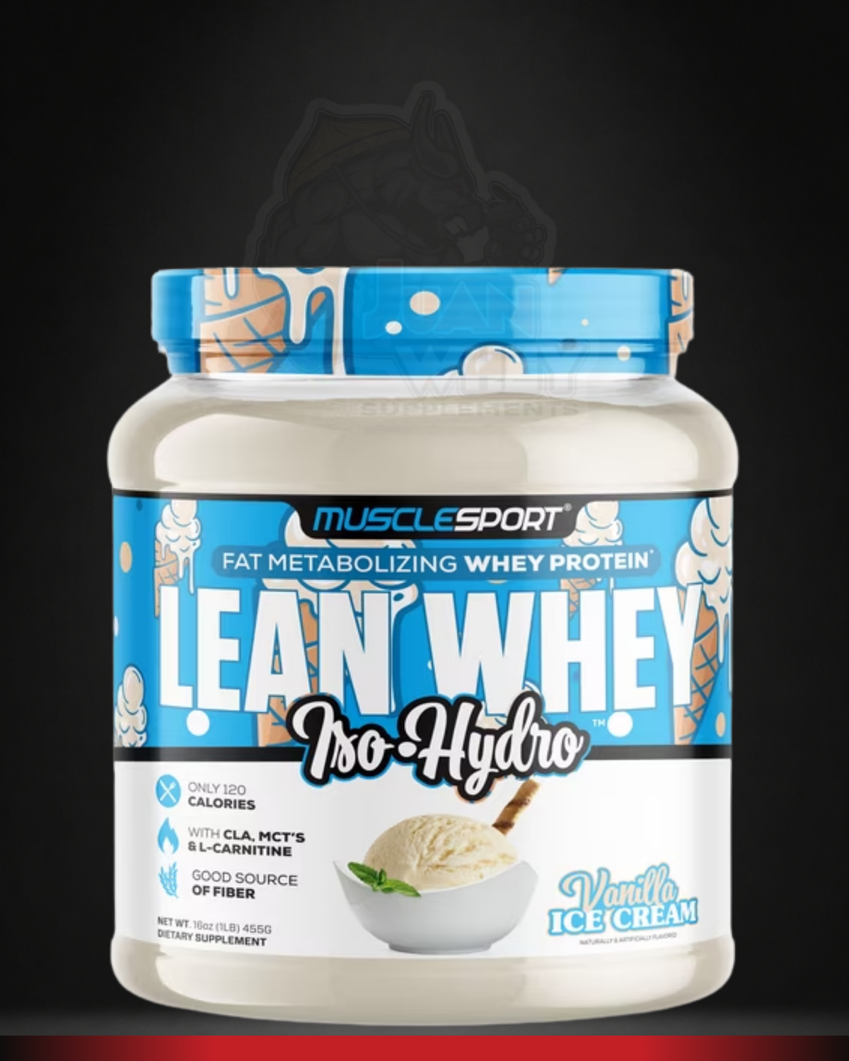 MuscleSport Lean Whey Iso Hydro 1lb Tub