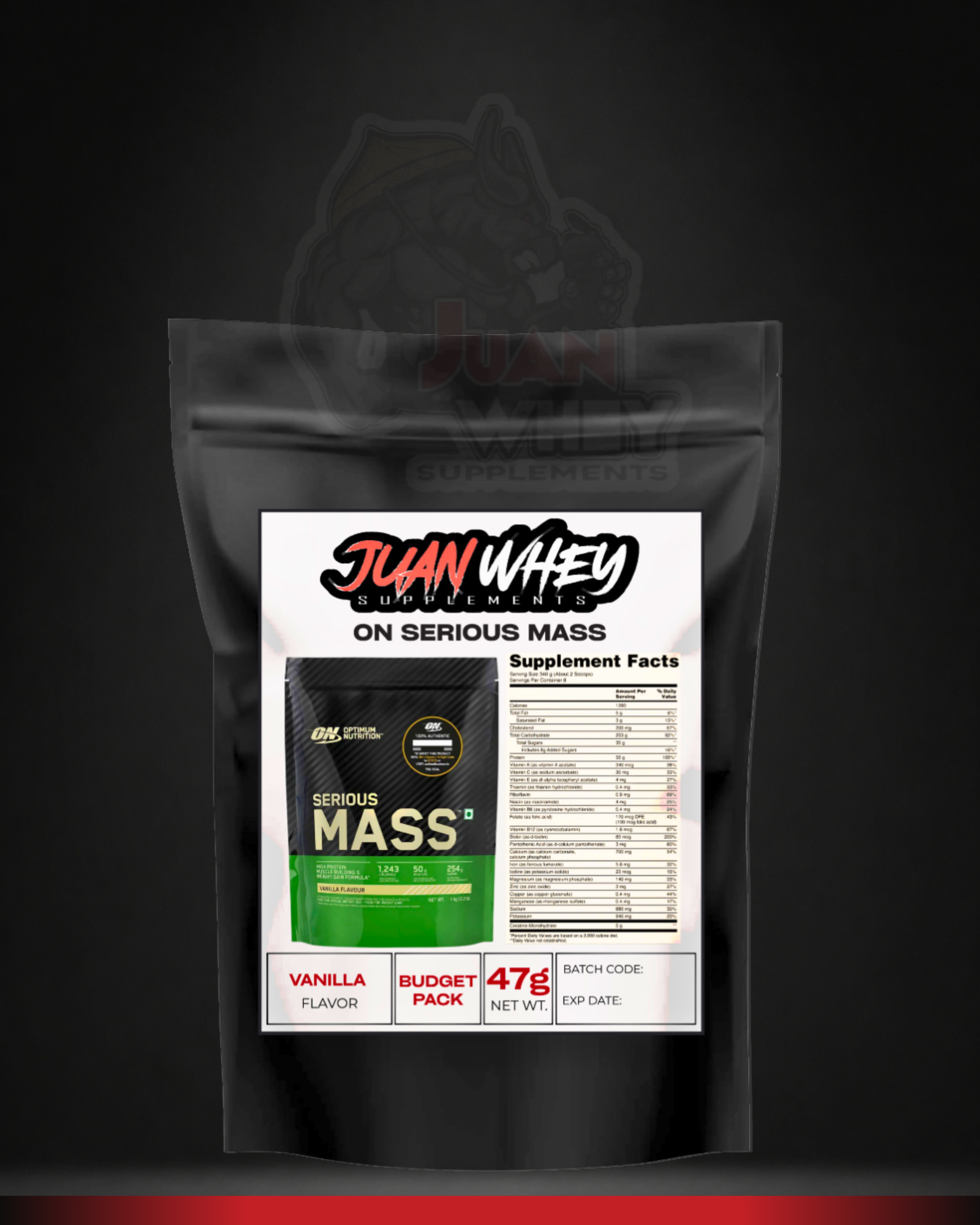 OPTIMUM NUTRITION SERIOUS MASS | SAMPLE PACK