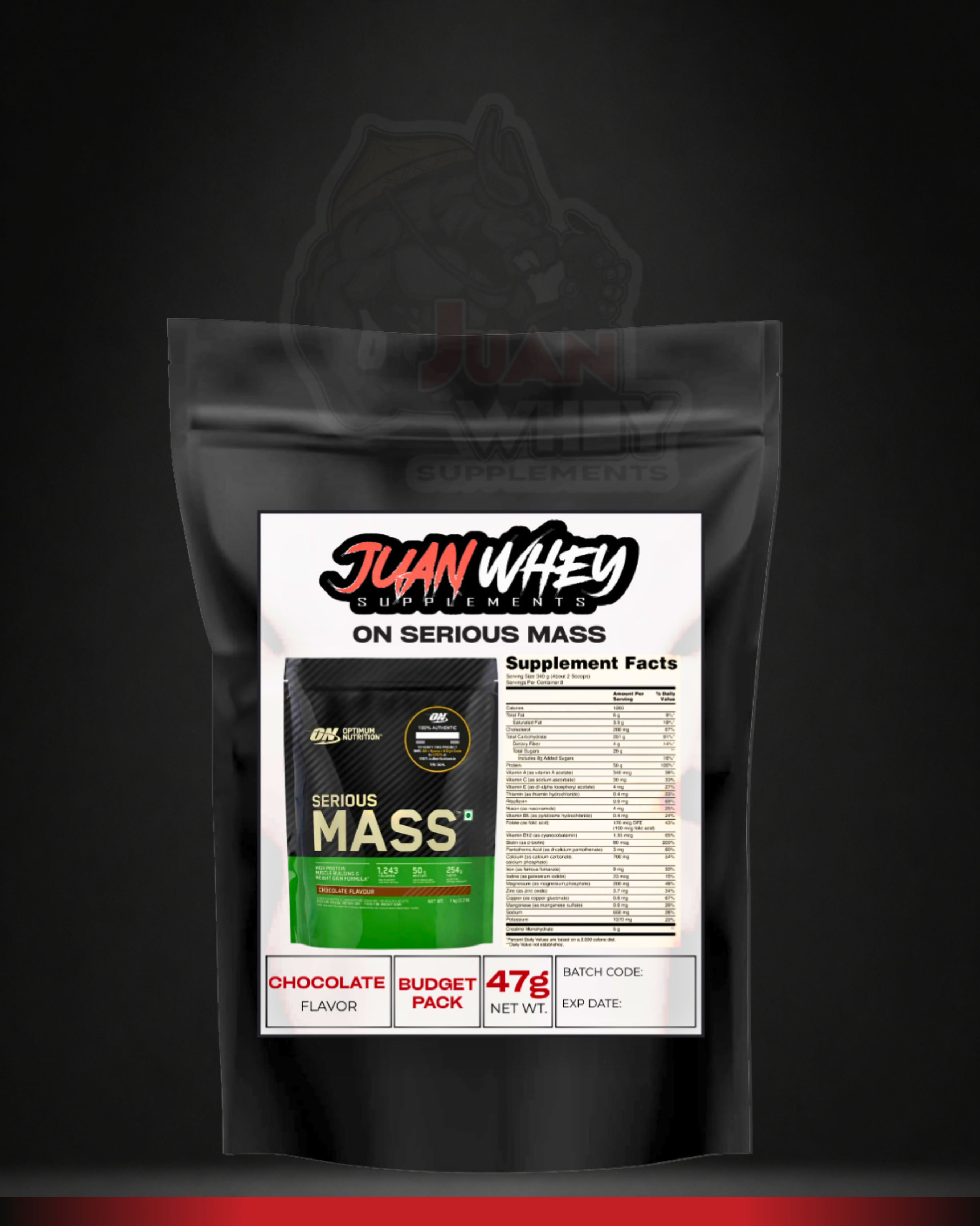 OPTIMUM NUTRITION SERIOUS MASS | SAMPLE PACK