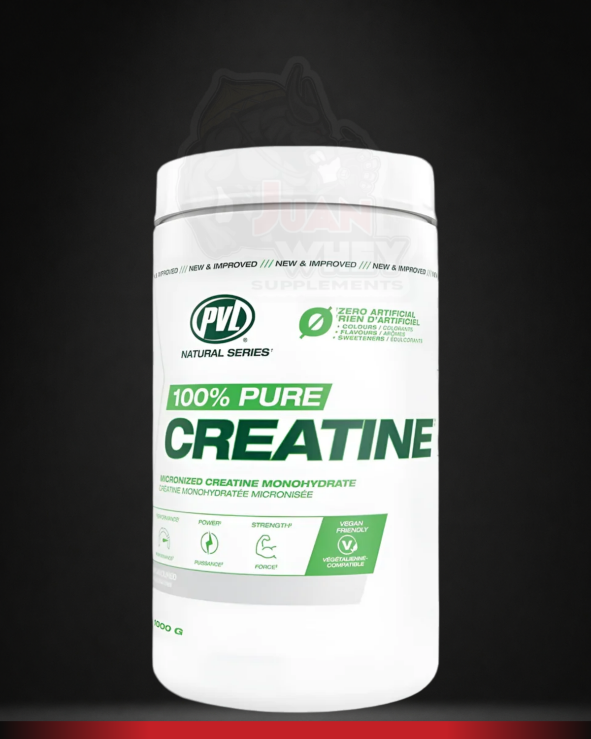 PVL 100% Pure Creatine - Micronized Creatine Monohydrate | 60 Servings