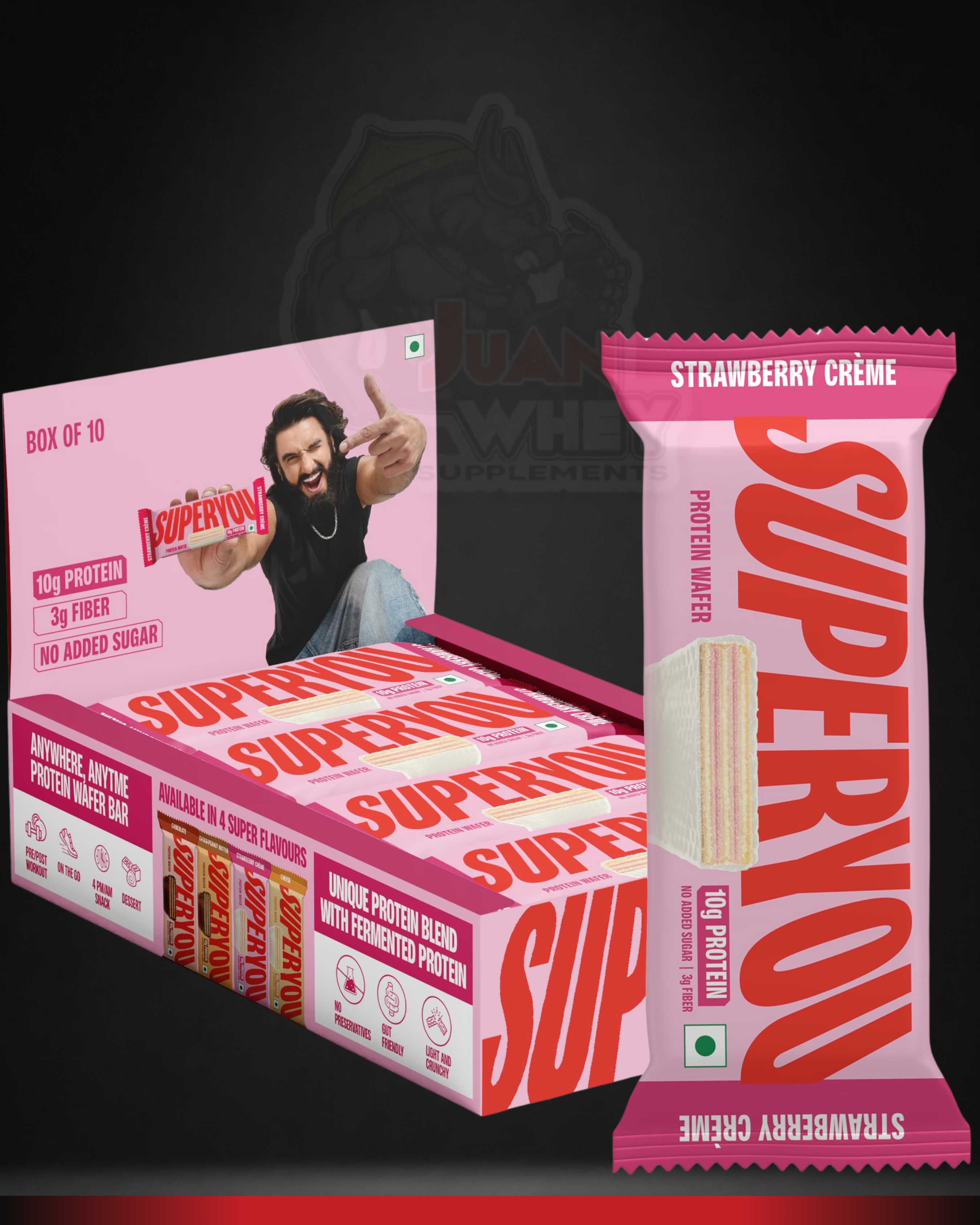 SUPERYOU PROTEIN WAFER BARS 10G PROTEIN