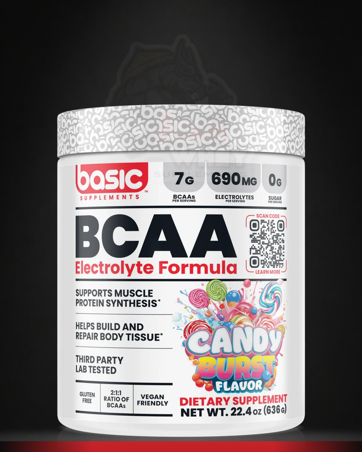 BASIC SUPPLEMENTS BCAA POWDER (2:1:1 Ratio) | 60 Servings