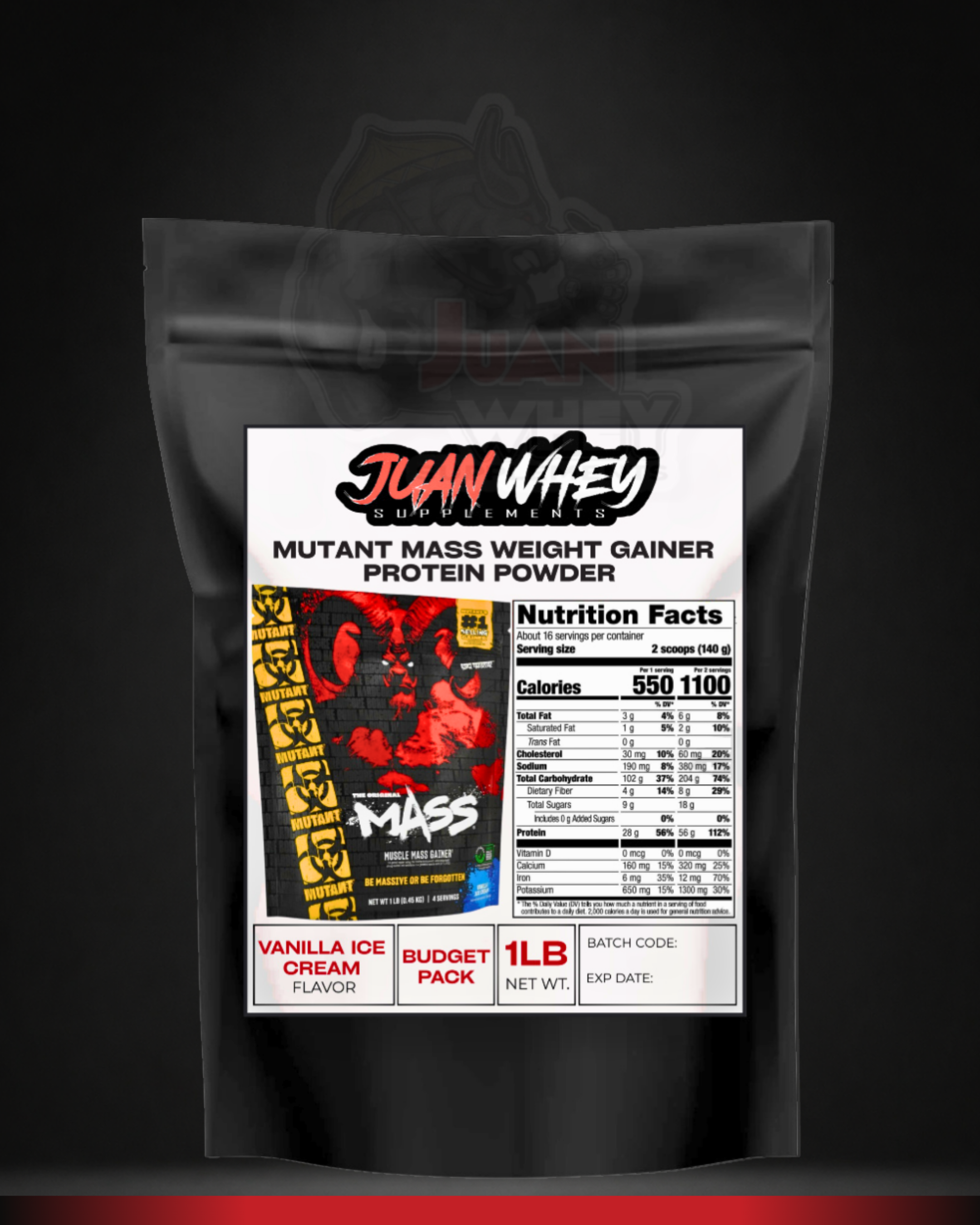 Mutant Mass Weight Gainer Protein Powder 1LB | 2LBS