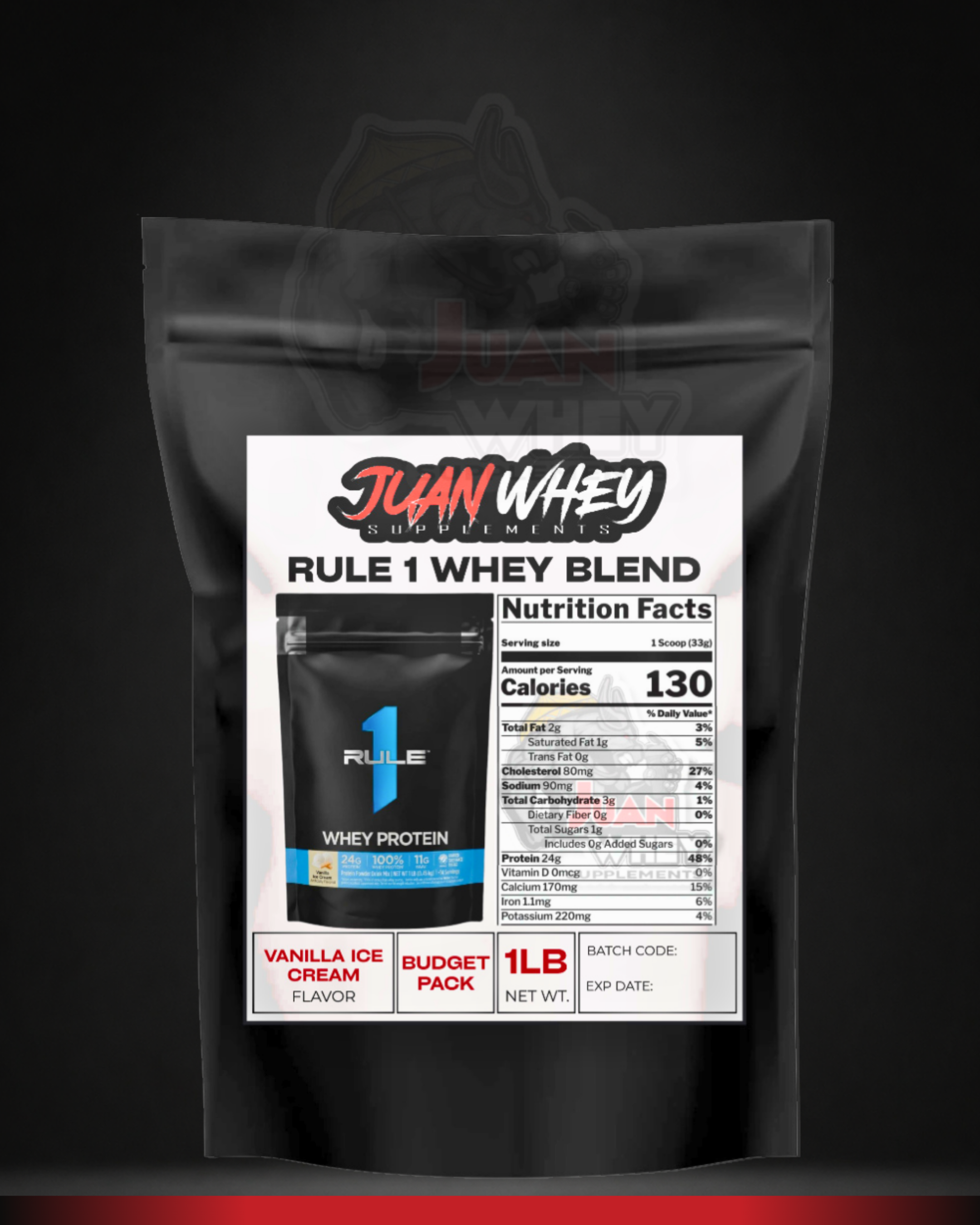 Rule 1 Whey Protein Blend Powder 1LB | 2LBS