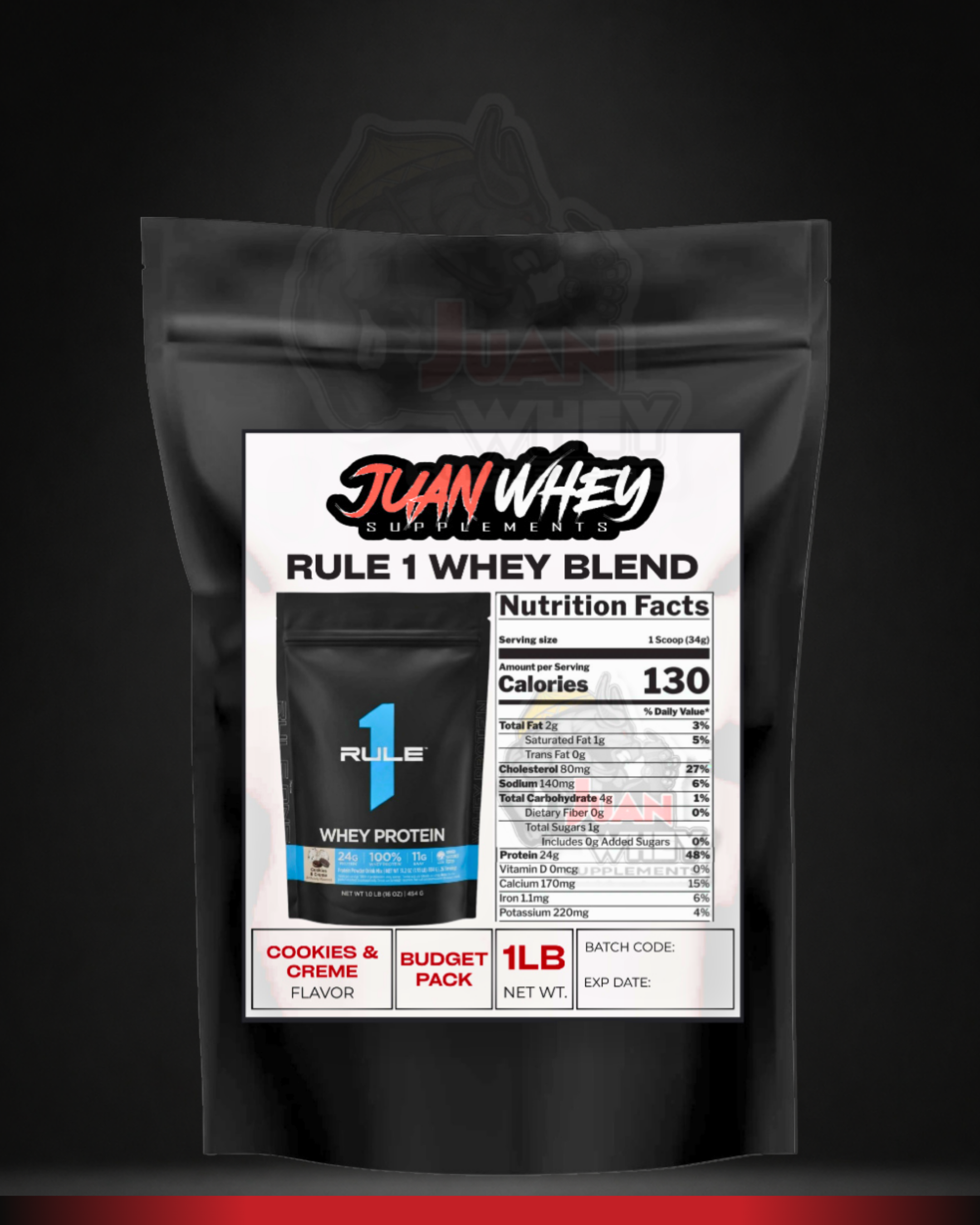 Rule 1 Whey Protein Blend Powder 1LB | 2LBS
