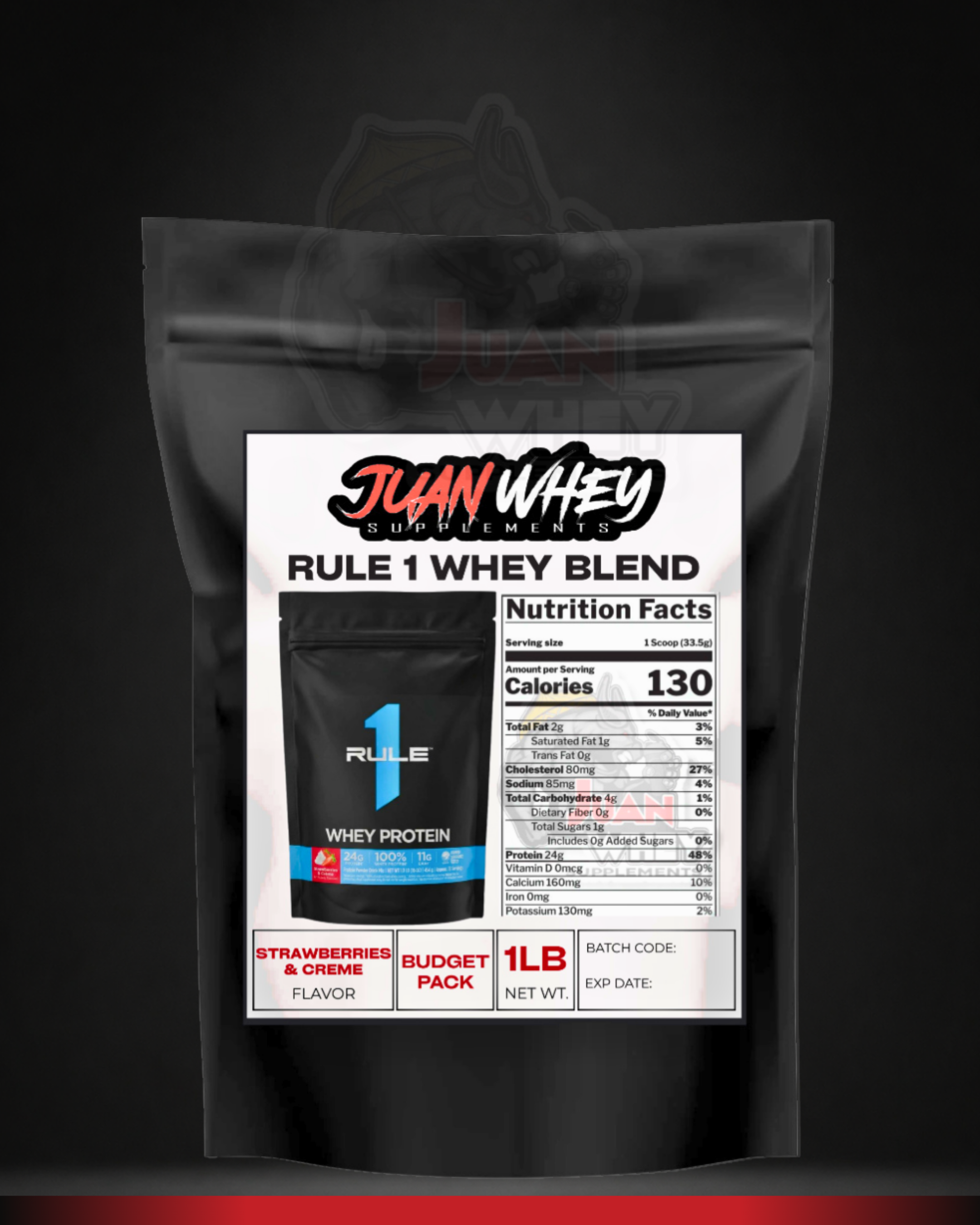 Rule 1 Whey Protein Blend Powder 1LB | 2LBS
