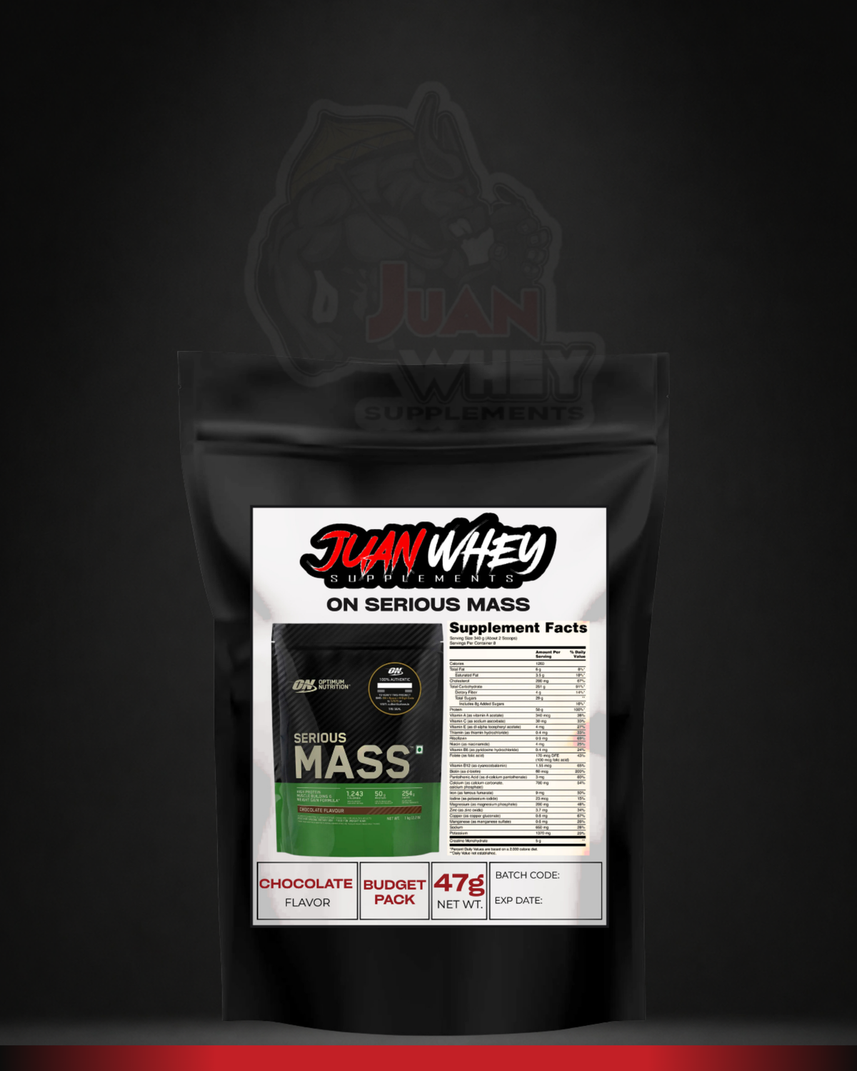 OPTIMUM NUTRITION SERIOUS MASS 47g (1 SCOOP)